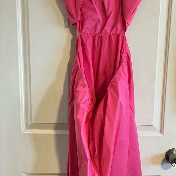 J.Crew Collection Bow-Front Cutout Midi Dress in Stretch Taffeta size 16 - Picture 5 of 6